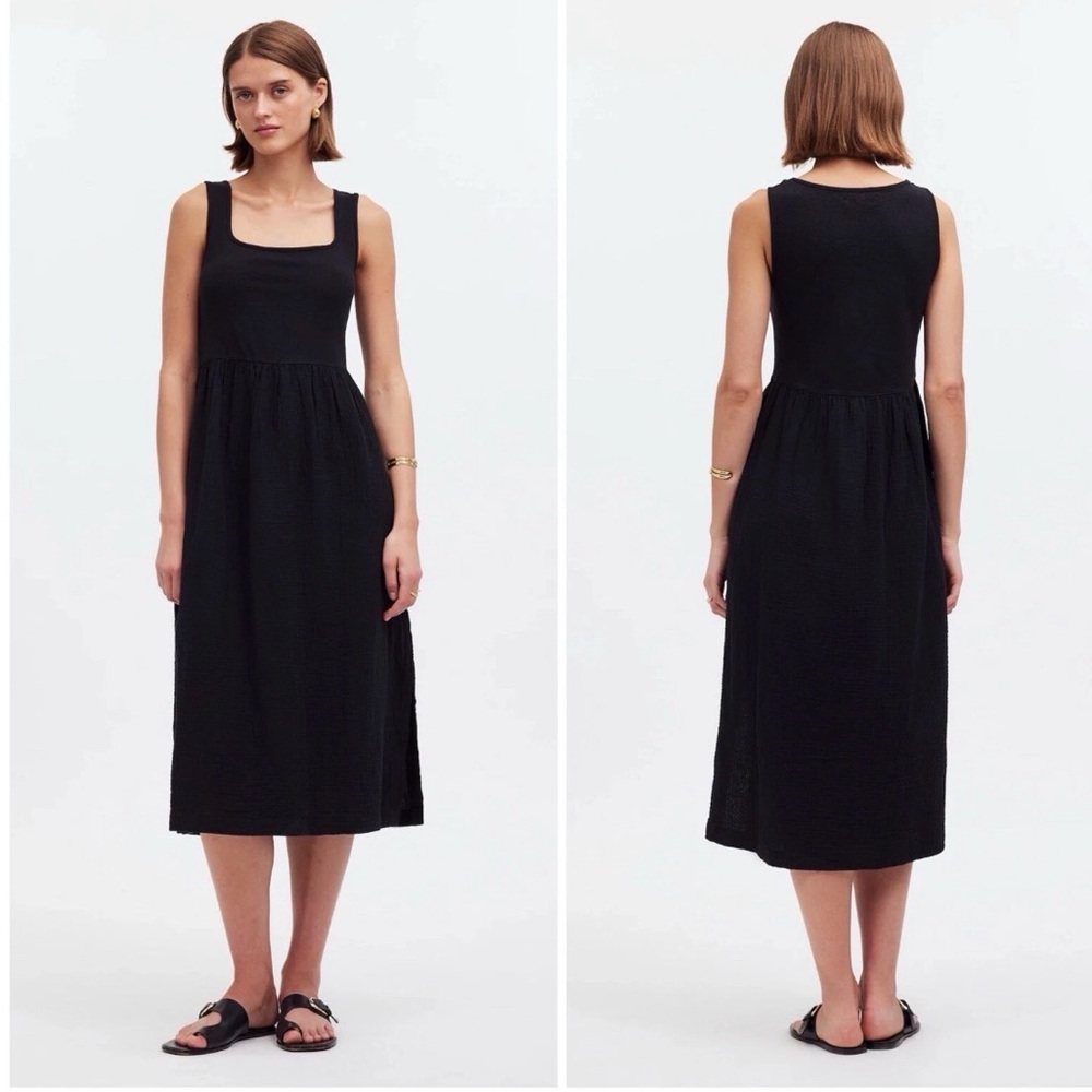 Madewell Mixed Media Tank Midi Dress- Size L